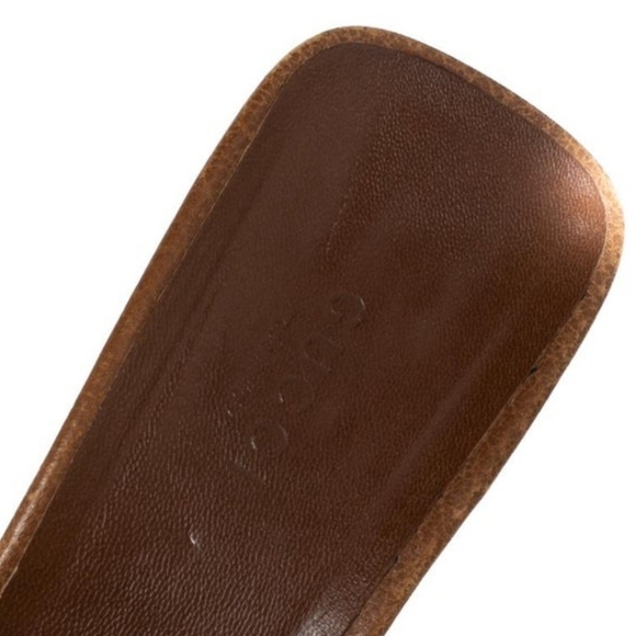 Gucci Beige/Brown Guccissima Canvas Horsebit And Bits Chain Slides Size 8.5 - Picture 5 of 8